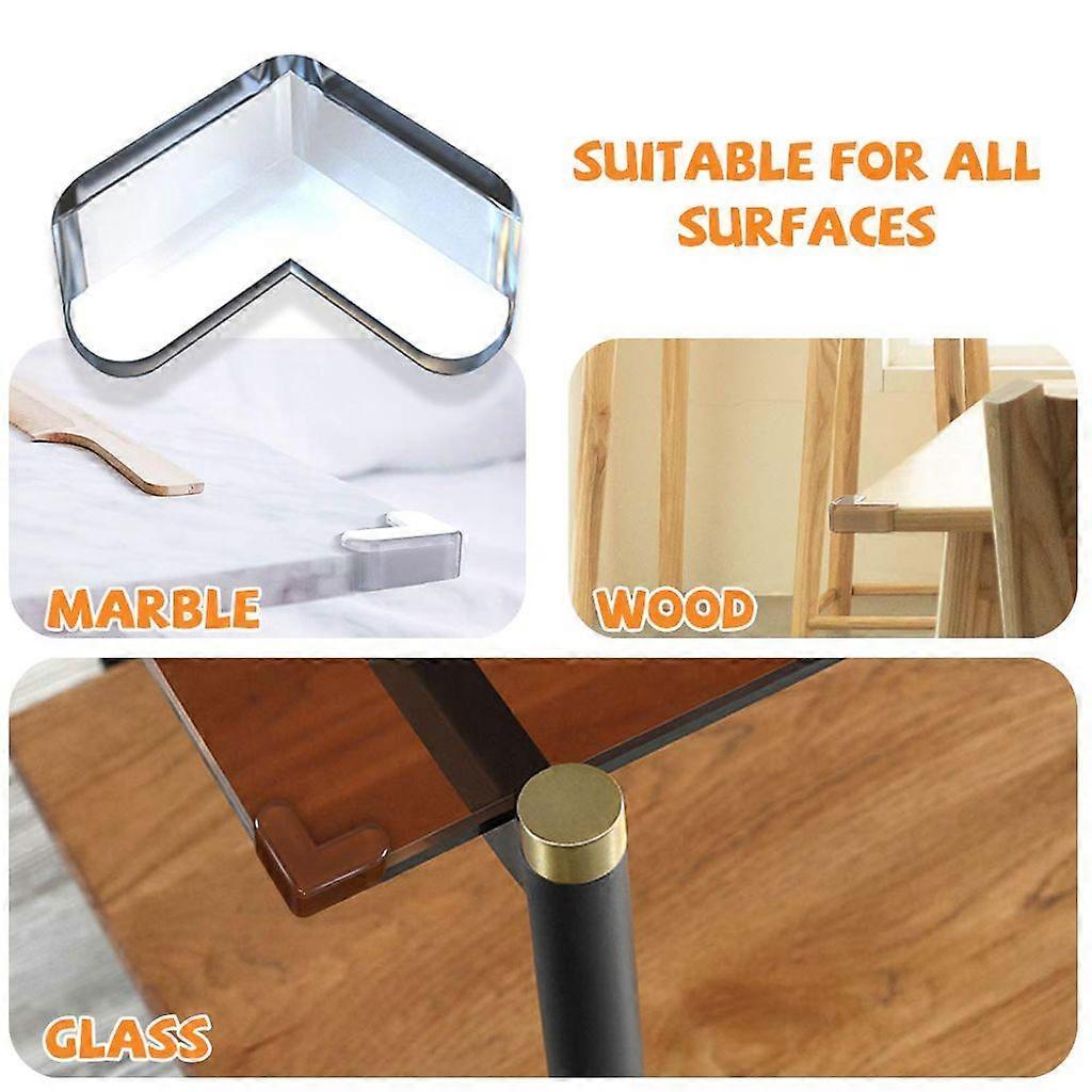 24-Piece Transparent Silicone Corner Protectors: Shockproof for babies