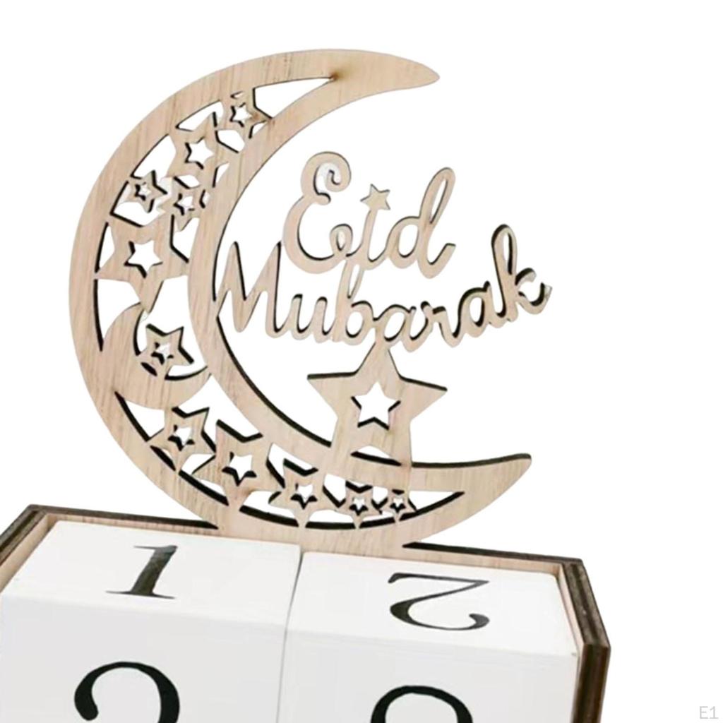 Ид Адвент календарь Мубарак украшения Рамадан подарок художественные поделки деревянный знак орнамент для