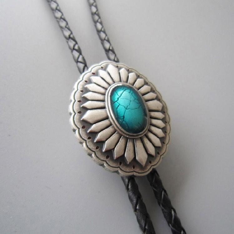 Ретро Рубашечная Цепочка Боло Шнурок Кожаное Ожерелье Галстук для Стильных Мужчин