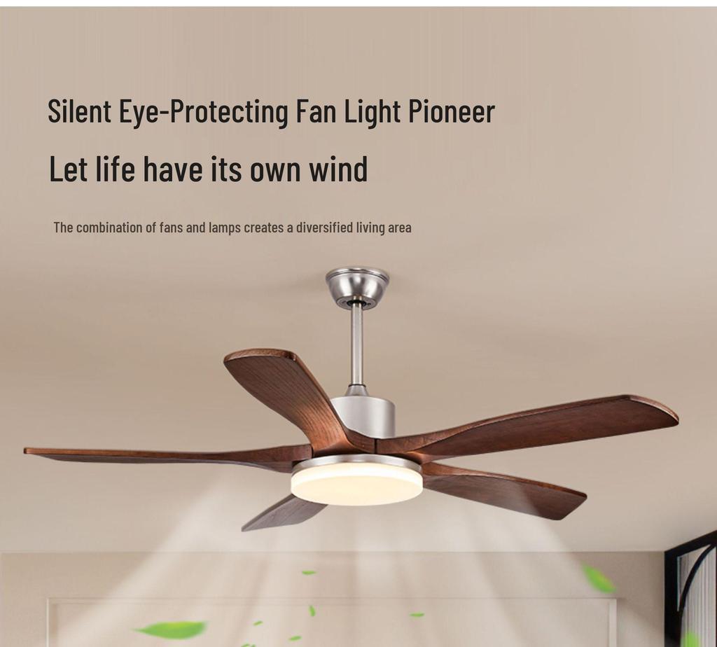 Modern Chinese-Style Ceiling Fan with Light for Living, Bedroom, and Dining Rooms