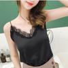 Womens Summer Elegant Top Lace Sexy Camis V-neck Chiffon Loose Casual Shirt 2023 Fashion Elegant Chic Backless Blouse 25449