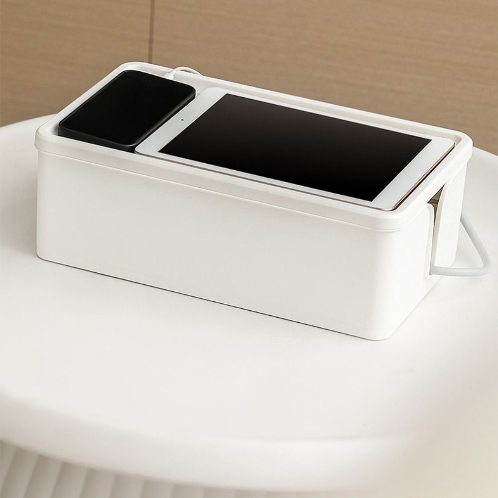 Коробка для хранения кабелей Чехол для сетевого фильтра Органайзер для укладки проводов Пылезащитный контейнер для хранения сетевых шнуров с розетками для зарядки