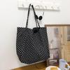 Selling Retro Casual Polka Dot Canvas Women's Shoulder Bag  Fashionable Versatile Practical Large Capacity Tote Bag