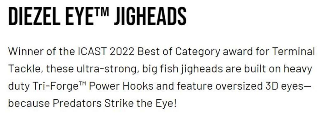 Zman Jighead Diezel Eye 3/4 Oz 8/0 2/pack Chart (4267)