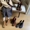 Short Boots Women's 2025 New Autumn and Winter Versatile Maillard Style Boots Korean Small Ankle Boots Show Feet Small French Thin Boots