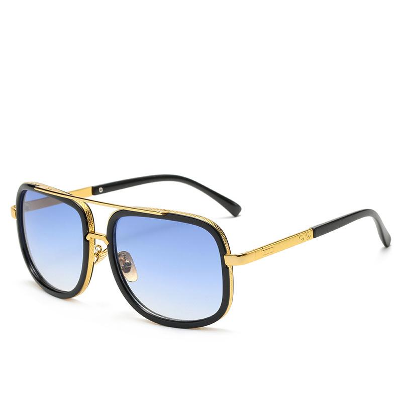 Солнцезащитные очки Fashion Square, винтажные металлические солнцезащитные очки, мужские, для спорта на открытом воздухе, путешествия, солнцезащитный козырек, неполяризованные очки