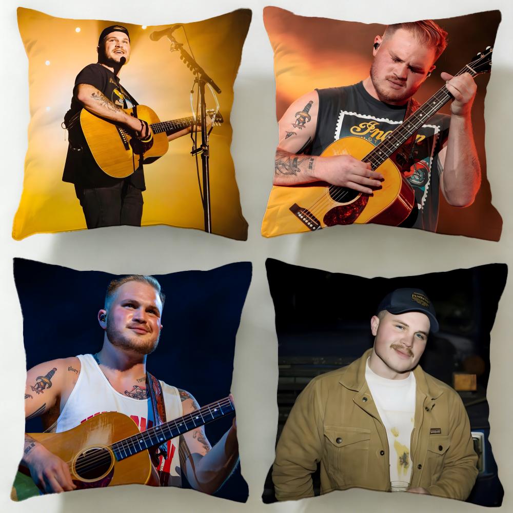 popular singer Zach Bryan Cushion Cover Soft EasyWash Pillow Case Versatile for Couch Bed Travel and Office