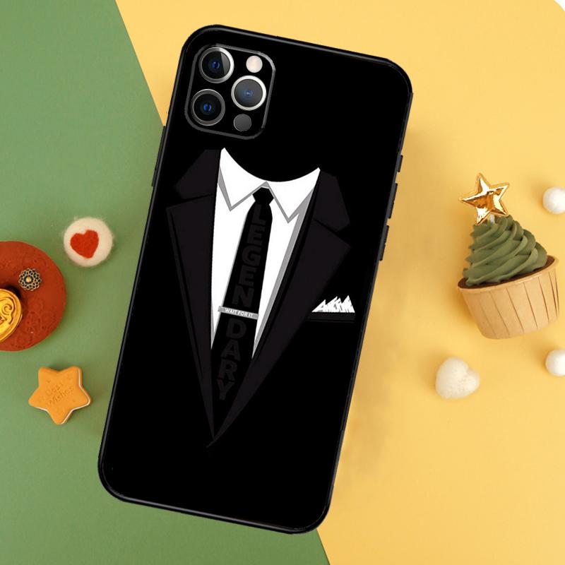 Suit and Tie Phone Case For iPhone 17 16 16E 15 14 12 11 13 Pro Max 12 13 Mini 17Air Shockproof Cover
