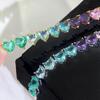CMM Rainbow Color Love Cubic Zirconia Accessories High-End ожерелье Модные ювелирные изделия Ретро Wild Clavicle Chain для женщин