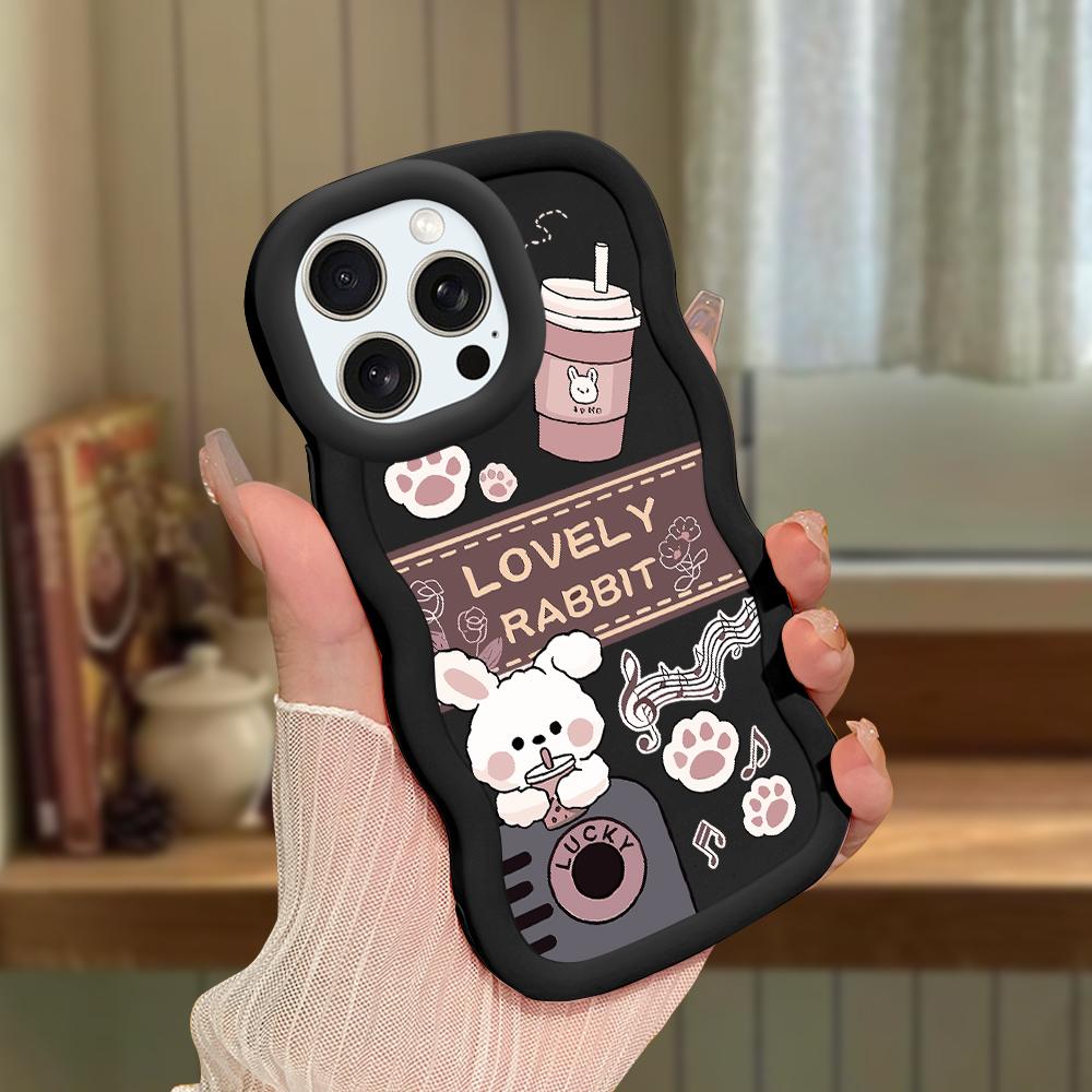 Big Wave Edge Soft Silicone Material Macaron Phone Case Shockproof Protective Rubber Casing for iPhone Samsung Huawei Honor Xiaomi Redmi OnePlus Moto