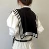 Blouse Shoulders Fake Collar Knitted Shawl Sunscreen Cape Black White Stripe Scarf Scarf Accessories Clothes Decoration