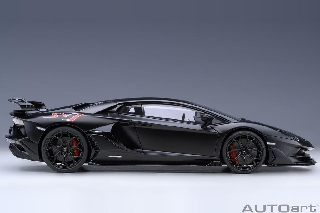 AUTOart Масштаб Lamborghini Aventador SVJ Матовый черный Готовое изделие 1/18