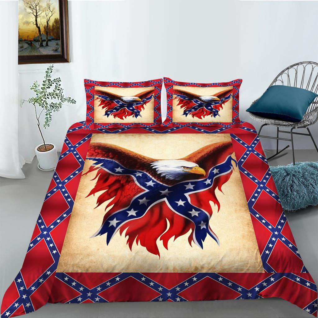 Постельное белье с 3D-принтом птицы, односпальная двуспальная кровать, полноразмерная наволочка с животным принтом и пододеяльник, 2 или 3 удобных моющихся украшения для дома