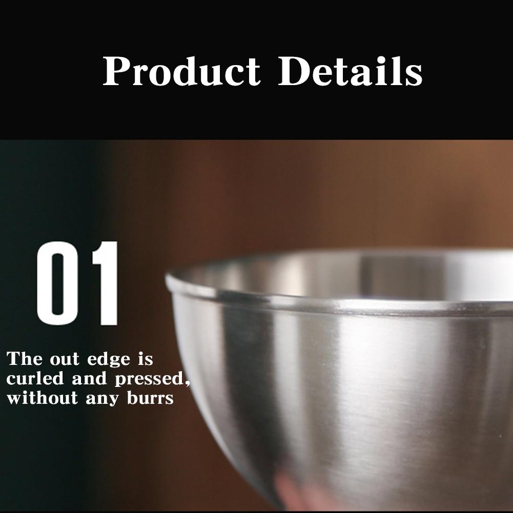 Thickened Egg Mixing Bowls Rust-proof Large Capacity 304 Stainless Steel Salad Bowls Kitchen Baking Cooking Accessories