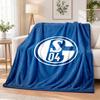 Schalke 04 Printed Flannel Blanket Warm Comfort Bed Throw For Indoor Home Decoration