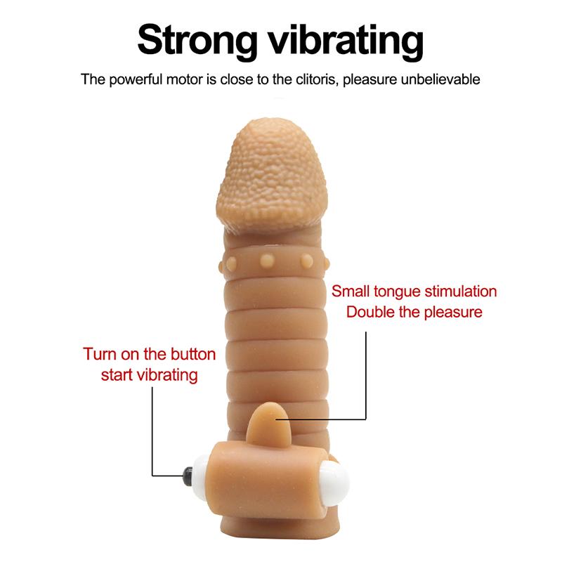 Realistic Condoms For Men Reusable Penis Sleeve For Male Extender Dildo Enhancer Enlargement Condom Male Cock Sex Toys