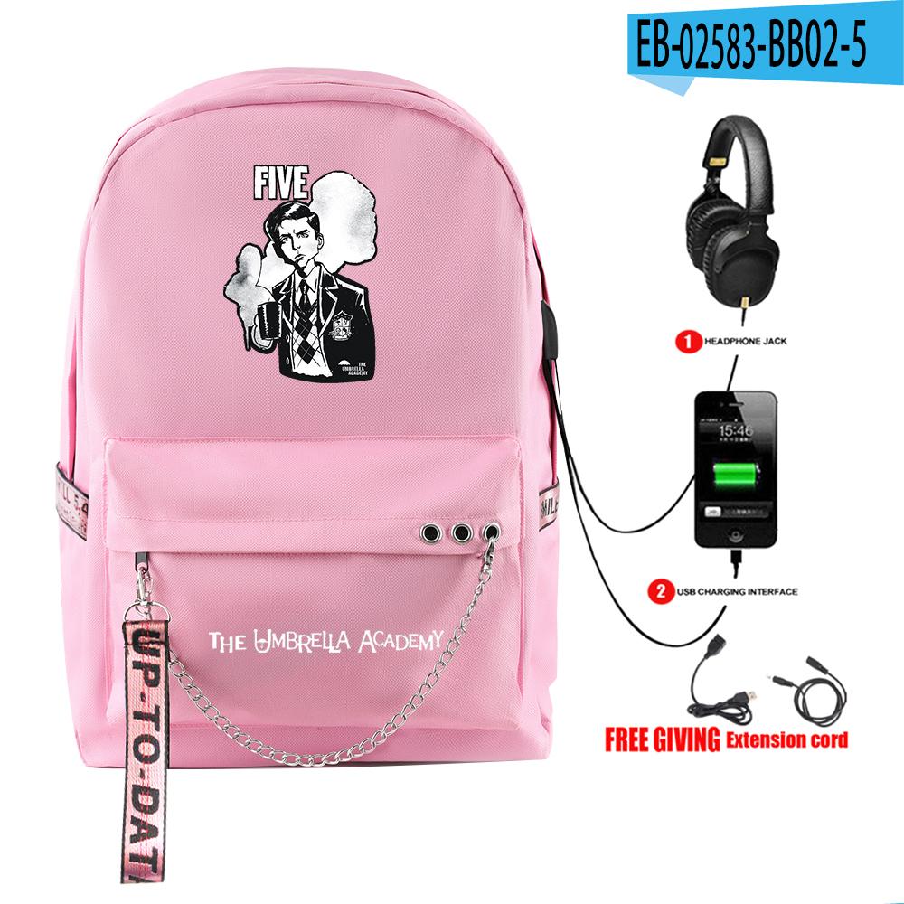 Мультяшные Молодежные Школьные Сумки Унисекс THE UMBRELLA ACADEMY Дорожные Сумки С USB-зарядкой Оксфордский Блокнот Наплечные Рюкзаки