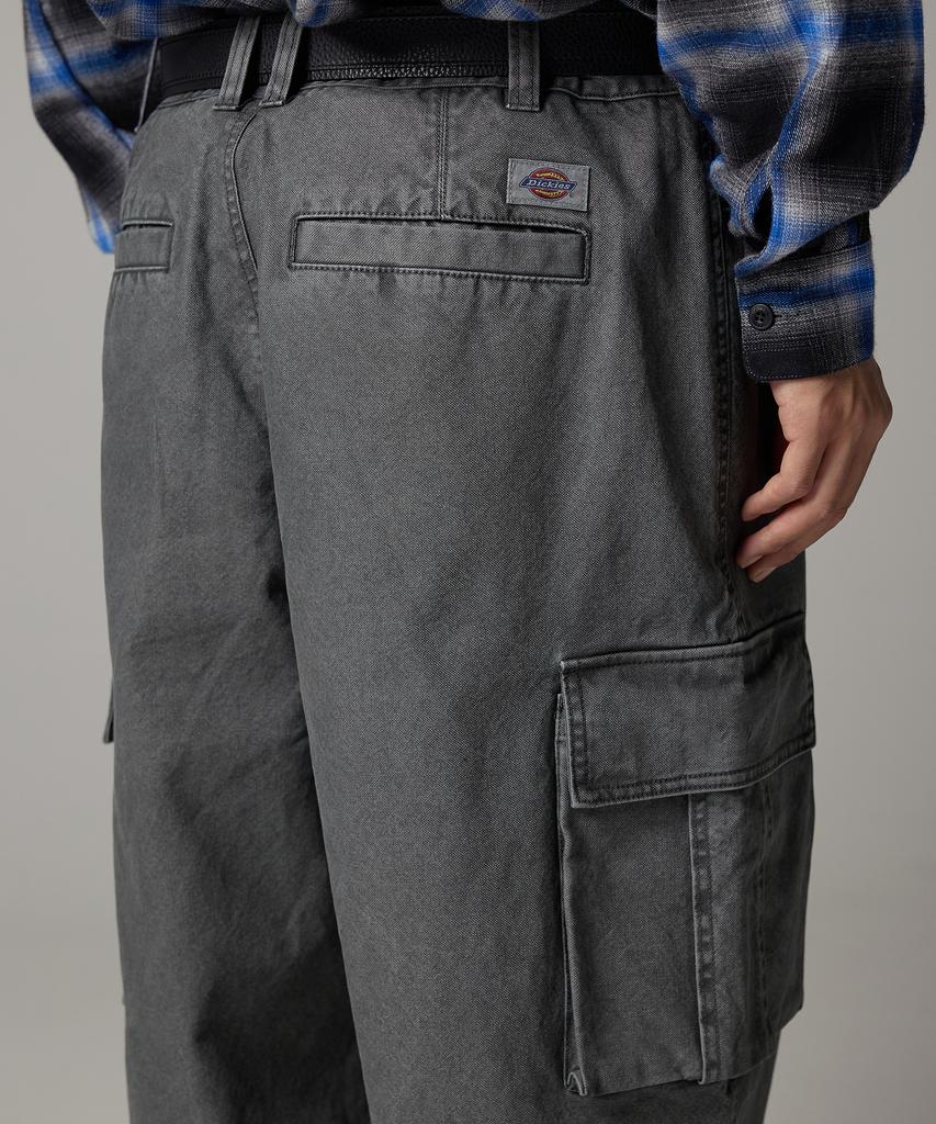 Dickies Брюки-карго из стираного холста с уткой, цвет угольный
