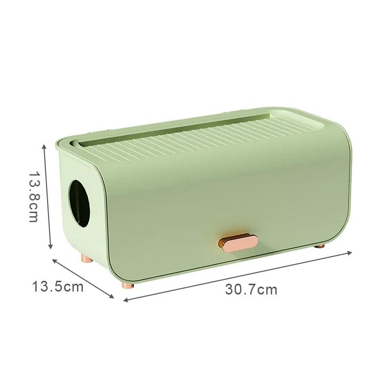 Настольный ящик для хранения кабеля, чехол для хранения линии электропередачи, пылезащитный водонепроницаемый органайзер для розетки для зарядного устройства, чехол для проводов, органайзер для намотки кабеля