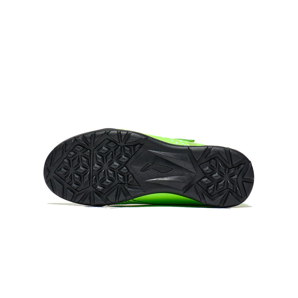 Li Ning Детские спортивные модные низкие футбольные кроссовки флуоресцентно-зеленые унисекс YKGU012-51