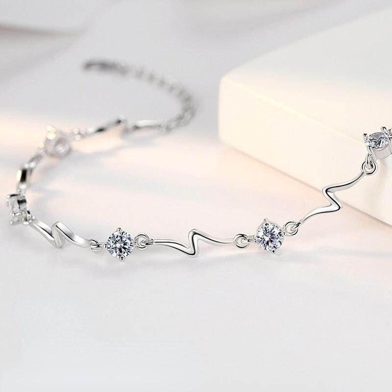 Sace Gems Цирконовый браслет, ювелирные изделия, геометрические бусины, браслеты-цепочки, модный тонкий свадебный подарок для подруги, женщины