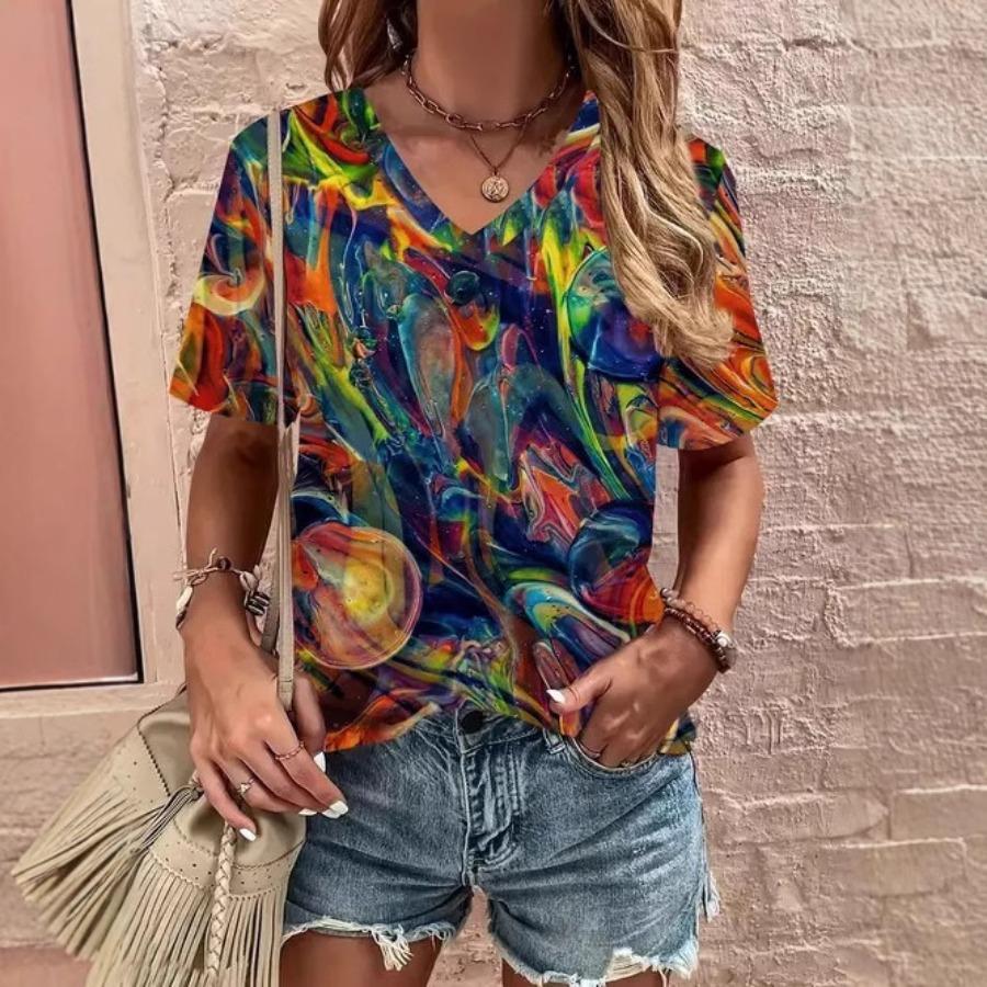 Винтажная женская футболка с принтом черепа и леопарда, с коротким рукавом, с V-образным вырезом, топы, удобные футболки