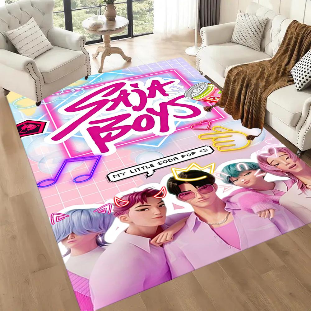 Saja Boys1 Square rugs are a great choice for living rooms, bedrooms, home décor, and as gifts