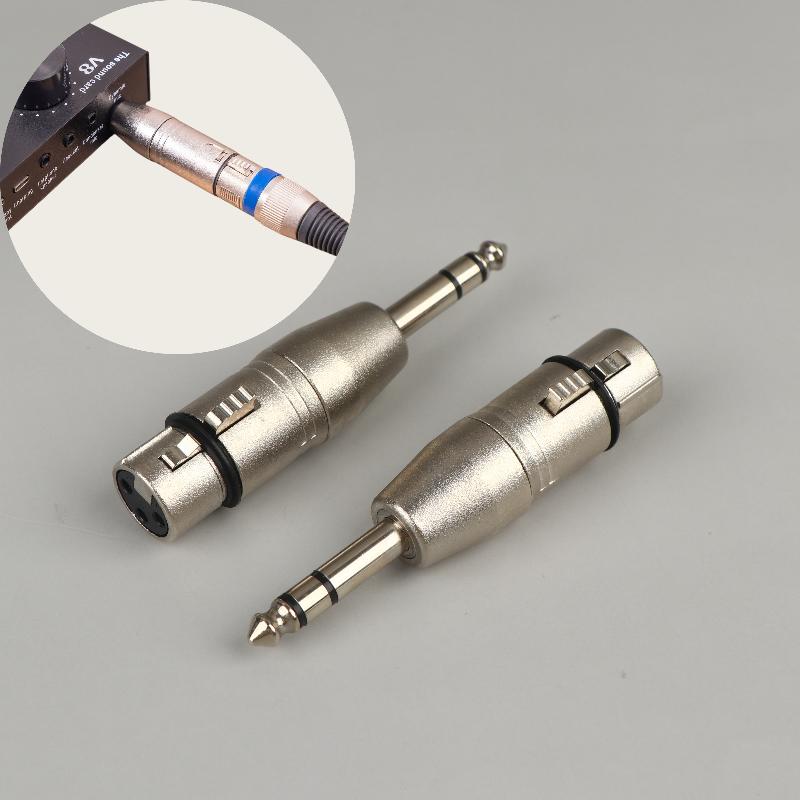 1/2 шт. 6,5 мм Стерео 1/4" TRS Папа на XLR 3-контактный Мама и Папа Стерео Сбалансированные Аудио Разъемы 1/4 дюйма TRS на XLR Адаптер Комплект