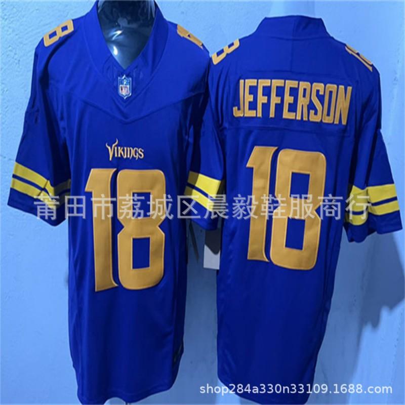 Vikings 3rd Gen Rugby Jersey 14 Darnold 8 Cousins 9 McCarthy
