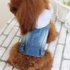 Personalized Pet Cat Small Puppy Dog Clothes Denim Vest Hooded Jacket Spring and Autumn Winter