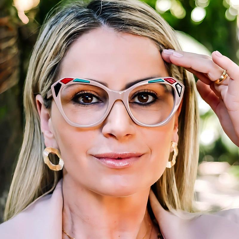 High Quality Irregular Cat Eye Sunglasses Women Men Color Blocking Fashion Luxury Sun Glasses Daily Commute Shopping Shade Glasses