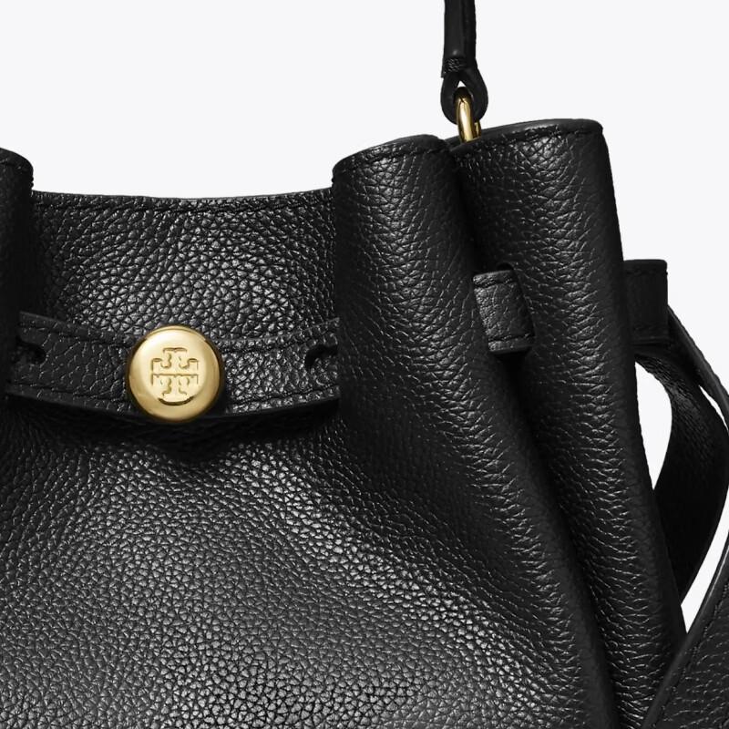 Tory Burch ROMY Mini Leather Crossbody Bucket Bag