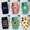 Case For OPPO Realme C33 C35 C55 C11 12 15 17 20 30 Realme GT2 Pro Fashion Sunflower Butterfly Liquid Silicone Soft TPU For Realme Coque Fundas Bumper
