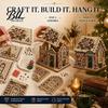 DIY Christmas Ornament Kit 3D House Faux Pearl Art Kit, Handmade Rhinestone Painting Craft Kits for Diamond Enthusiasts Adults, Tabletop Xmas