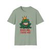 Unisex Softstyle T-Shirt Surreal Frog Crooked Crown Teeth Funny Cartoon