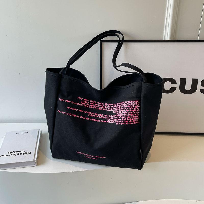 Холщовая сумка Женская большая вместительная сумка для письма Сумка-тоут на плечо