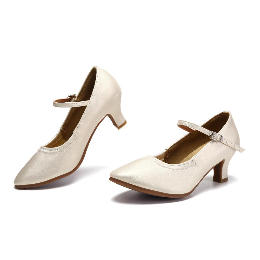 Удобные женские туфли для бальных танцев с закрытым носком для латиноамериканского танго, современные танцевальные туфли для вальса на резиновой подошве, каблук 5 см