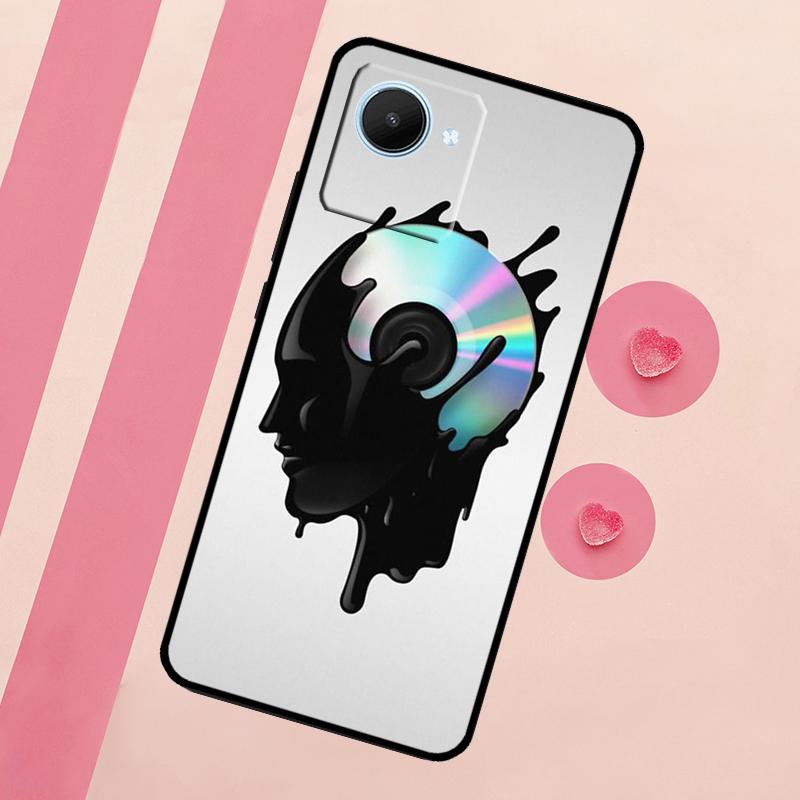 Виниловый DJ Пластинка Арт Чехол для Realme C55 C53 C35 C33 C31 C30 C21Y C25s C15 C11 GT Neo 5 3T 2T 9 10 11 Pro Plus