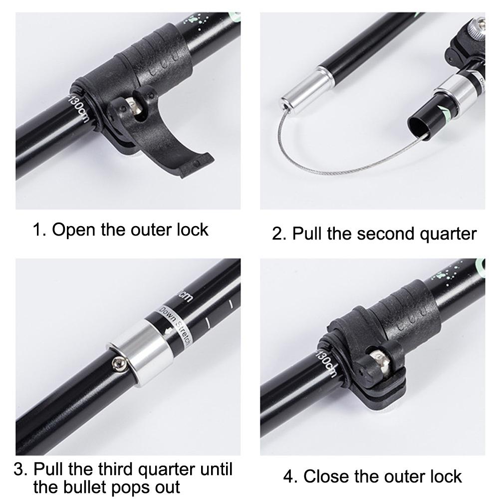 2 шт./лот, 5 секций, уличные складные треккинговые палки, портативная походная трость для скандинавских пожилых людей, телескопическая клубная палка, легко помещается в сумку