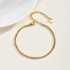 316L Stainless Steel Box Link Chain Bracelet for Women, 2mm Adjustable Anti-Allergy Fashion Wrist Chain