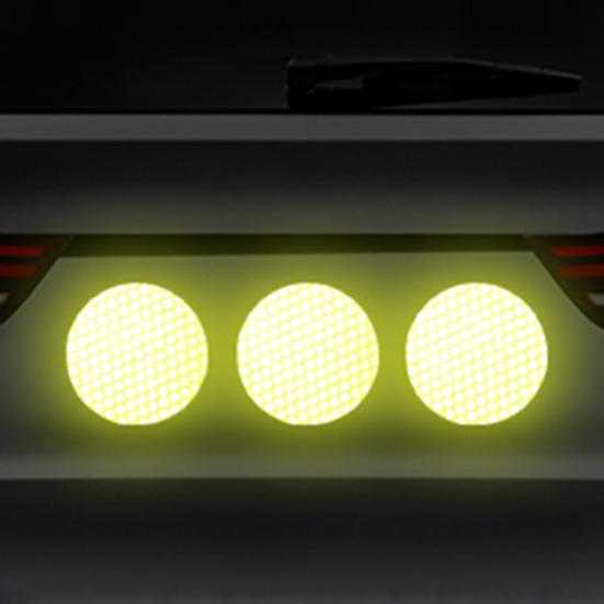 10 шт. Светоотражающие наклейки, устойчивые к выцветанию и царапинам, пластиковые, круглой формы, светоотражающая наклейка для велосипеда