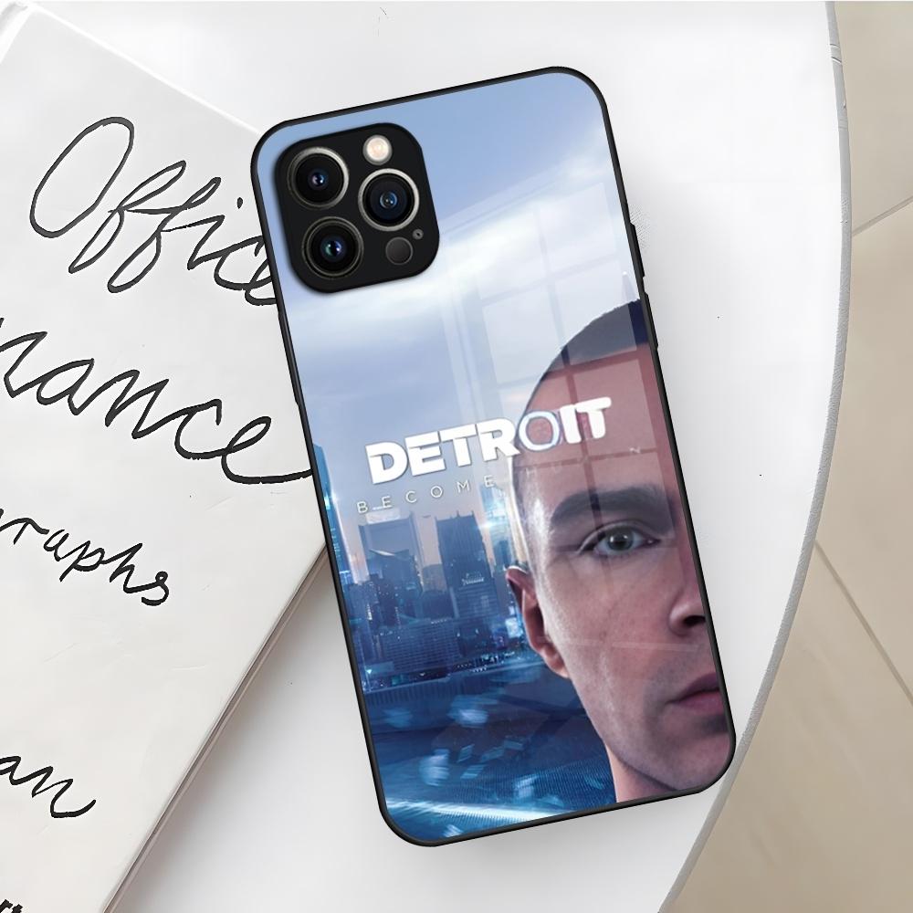 Чехол для телефона Игра Detroit Become Human для Iphone 17 16 Air 15 14 12 11 13 Pro Max Mini X Xr Xs Se Puls стеклянная крышка