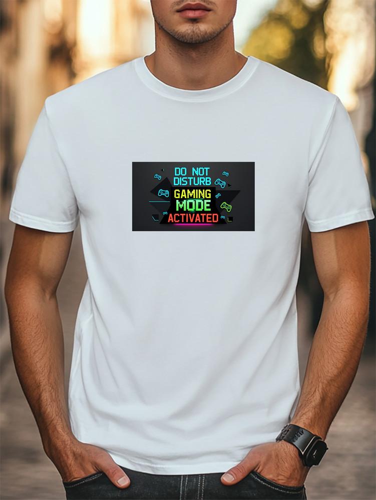 Do Not Disturb Gaming Mode Activated Graphic Unisex T-Shirt Women Men Trendy Tee Unisex T-Shirt