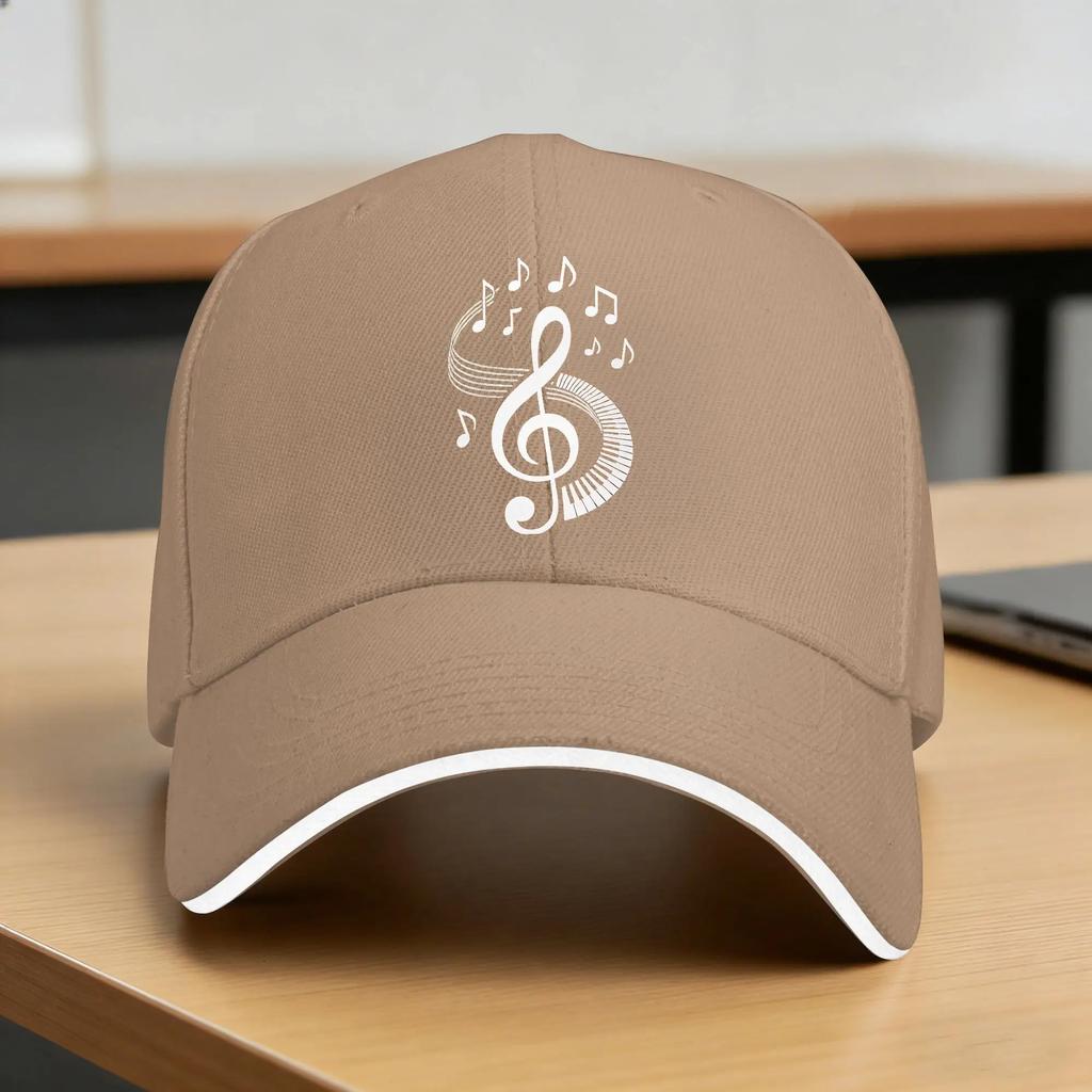 Treble Clef Keyboard Music Notes Casual Baseball Cap Running Hippie Trucker Hat Summer Breathable Women Unisex Yk Baseball Caps