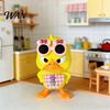Humorous Desktop Ornaments 3D Printed Cute Duck Figurine with Glasses, Angry Pose Desk Decor, Creative Miniature Collection Office Bookcase