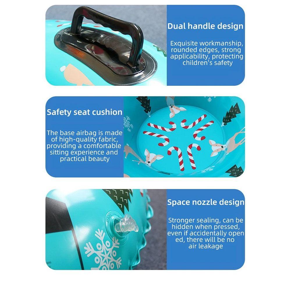 Надувной лыжный круг из ПВХ с ручкой Зимняя снежная труба Практичная труба для катания на санках Лыжный коврик Игрушка