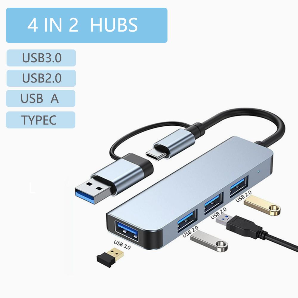 USB-концентратор USB-разветвитель 8-в-1 7-в-1 7-в-2 3-в-1 USB-удлинитель с 4 портами USB 1 портом USB-C считывателем карт TF/SD аудиовыходом Совместимый