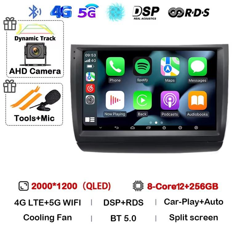 Android 14 Carplay Auto WIFI+4G автомобильное радио для Toyota Prius 20 2002-2009 мультимедийный проигрыватель GPS стерео 360 камера головное устройство аудио