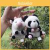 Animal Charming Plush Keychain With Adorable Cow And Panda Design Perfect Gift