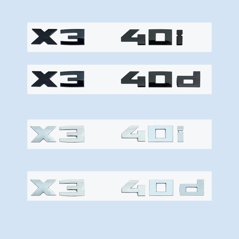 Хромированный черный 3D 2,6 см M X3M40i X3M40d цифры ABS эмблема для BMW X3 SeriesF25 G08 G45 логотип багажника автомобиля